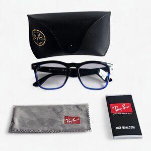 Ray Ban RB4487 6632/19  Steve Unisex Sunglasses Black Blue 54-18-145 Italy